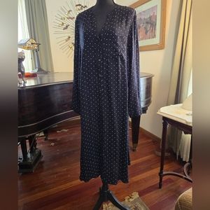 White polkadot dress.